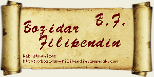 Božidar Filipendin vizit kartica